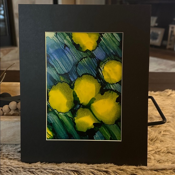 Hand crafted original abstract alcohol ink wall decor painting - Picture 4 of 13